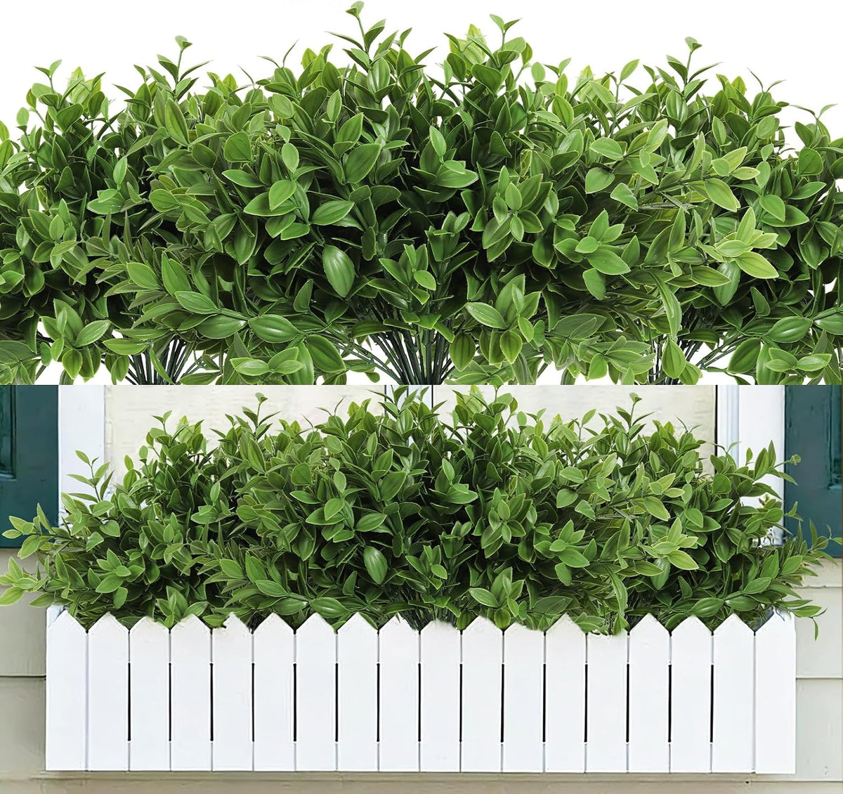 Artificial Fall Greenery Stems for Vase Fake Lucky Bamboo Leaves 6 Bundles