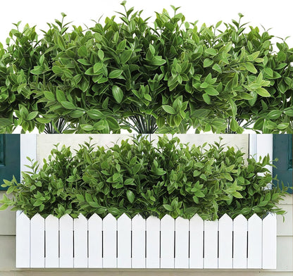 Artificial Fall Greenery Stems for Vase Fake Lucky Bamboo Leaves 6 Bundles