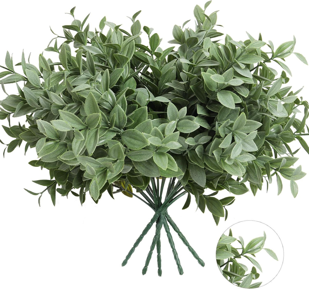 Artificial Fall Greenery Stems for Vase Fake Lucky Bamboo Leaves 6 Bundles