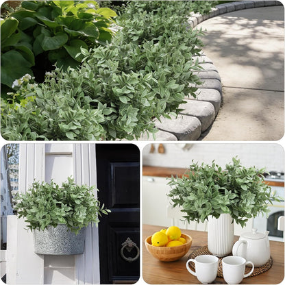Artificial Fall Greenery Stems for Vase Fake Lucky Bamboo Leaves 6 Bundles