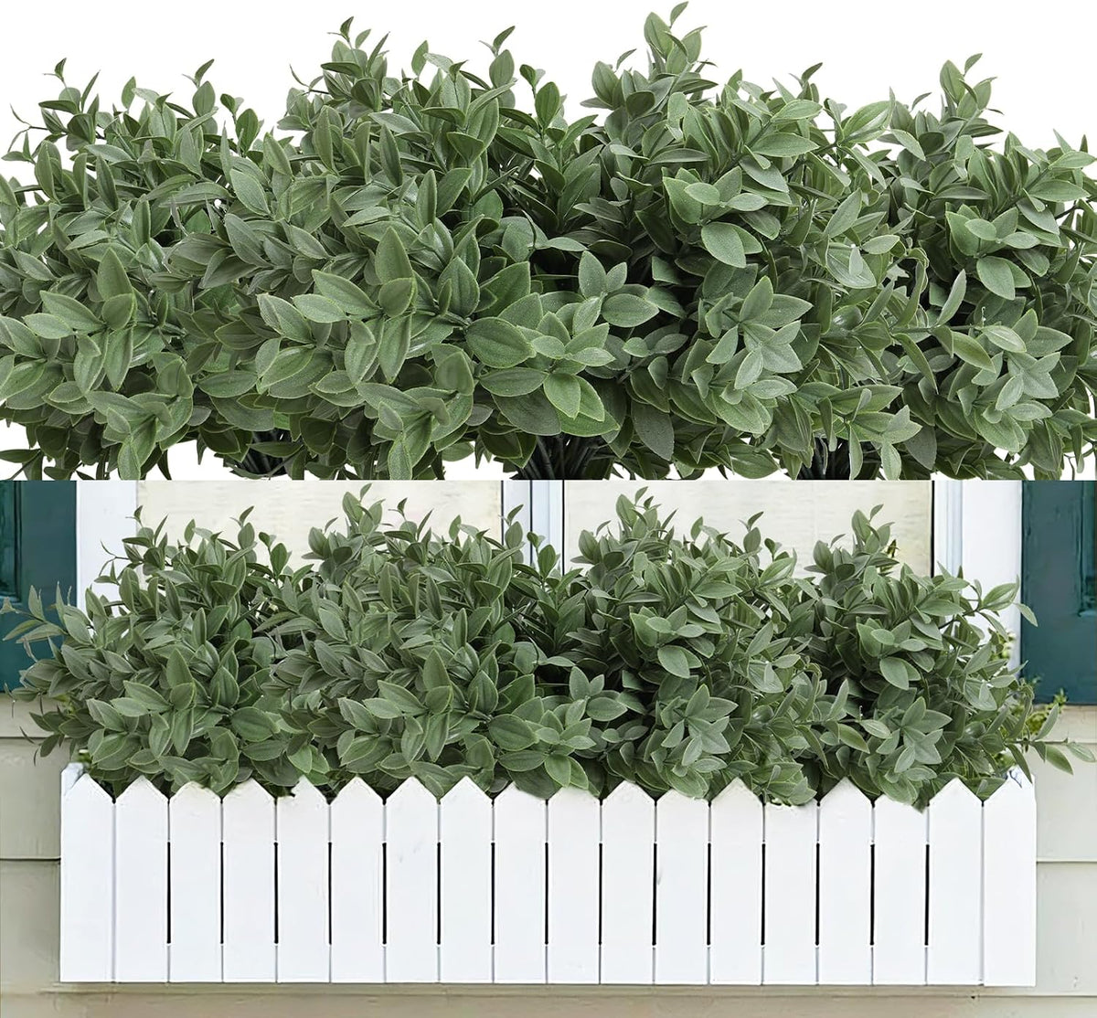 Artificial Fall Greenery Stems for Vase Fake Lucky Bamboo Leaves 6 Bundles