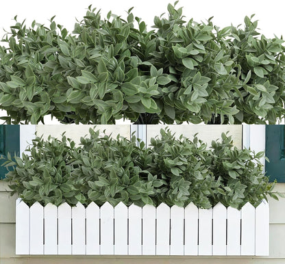 Artificial Fall Greenery Stems for Vase Fake Lucky Bamboo Leaves 6 Bundles