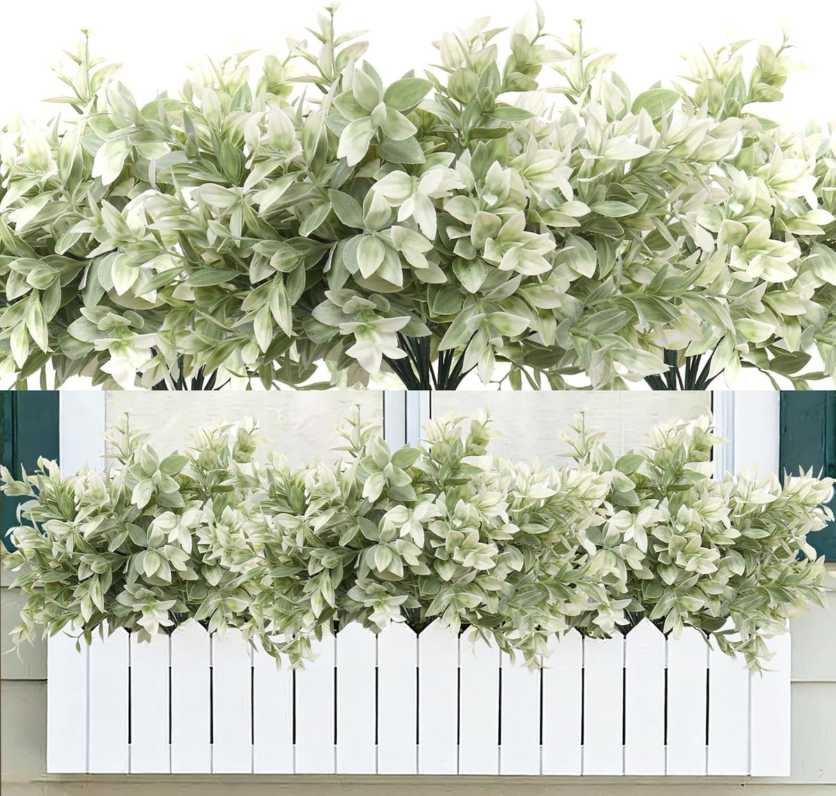 Artificial Fall Greenery Stems for Vase Fake Lucky Bamboo Leaves 6 Bundles
