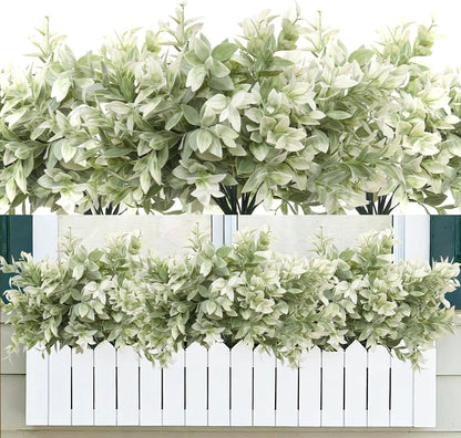 Artificial Fall Greenery Stems for Vase Fake Lucky Bamboo Leaves 6 Bundles