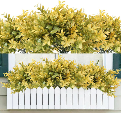 Artificial Fall Greenery Stems for Vase Fake Lucky Bamboo Leaves 6 Bundles