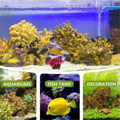 2pcs Artificial Reef Coral Aquarium Decorations, Red Fish Tank Ornaments, Home Tank Decor Coral for Aquarium Landscape, 2.8x2 Inch