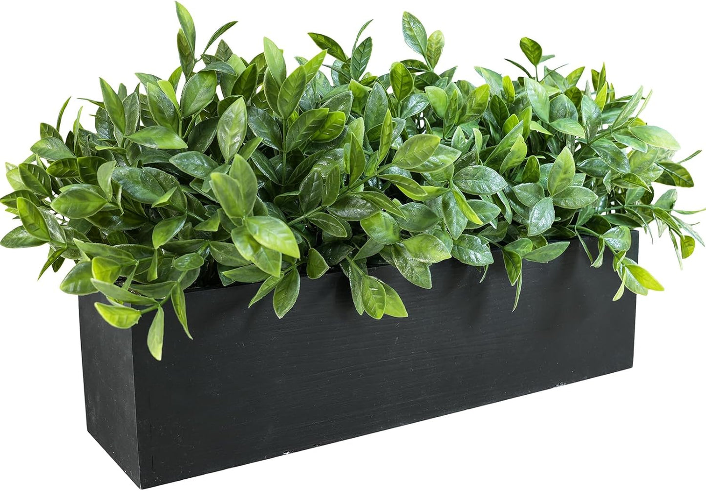 15" Assorted Artificial Succulent Arrangement Assorted Succulents in Rectangular Wooden Planter Faux Potted Plant for Farmhouse Table Centerpiece Windowsill Shelf Desk Mantel Greenery Décor