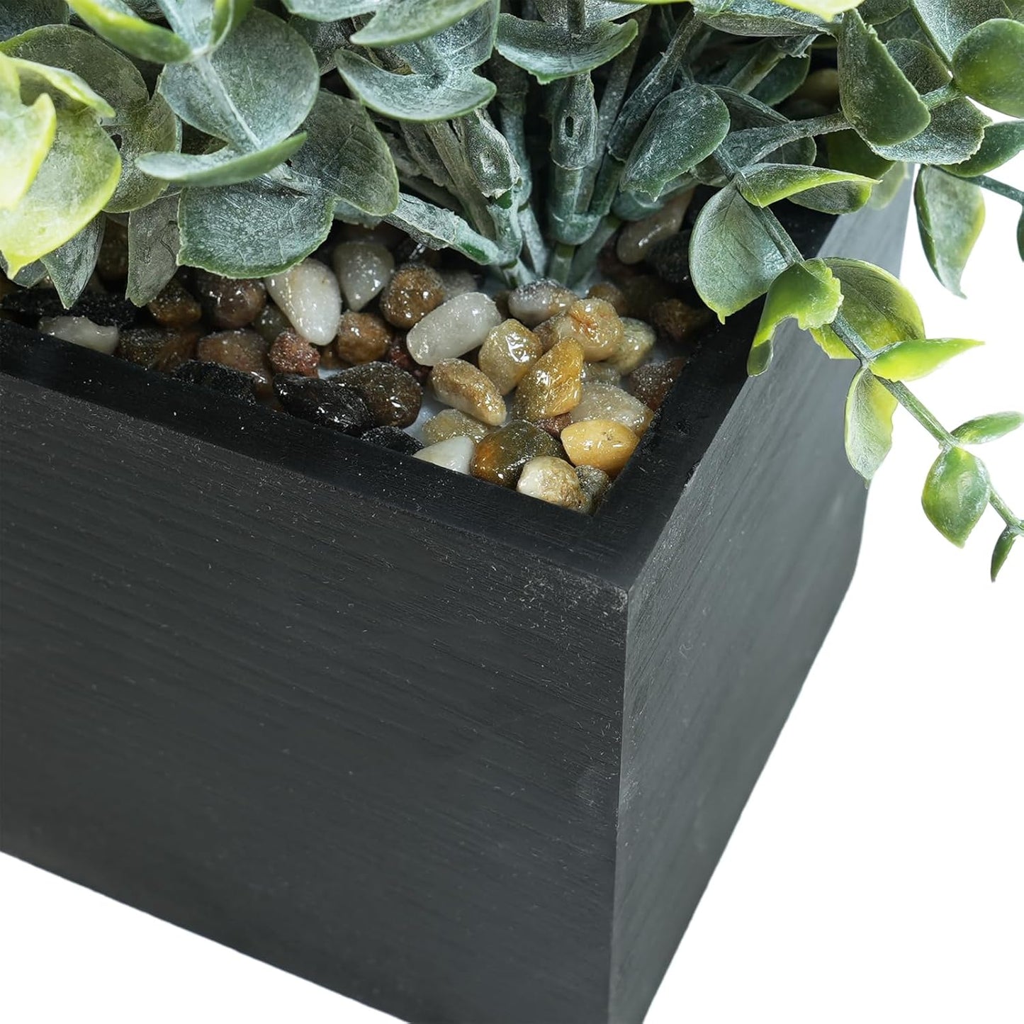 15" Assorted Artificial Succulent Arrangement Assorted Succulents in Rectangular Wooden Planter Faux Potted Plant for Farmhouse Table Centerpiece Windowsill Shelf Desk Mantel Greenery Décor