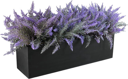 15" Assorted Artificial Succulent Arrangement Assorted Succulents in Rectangular Wooden Planter Faux Potted Plant for Farmhouse Table Centerpiece Windowsill Shelf Desk Mantel Greenery Décor