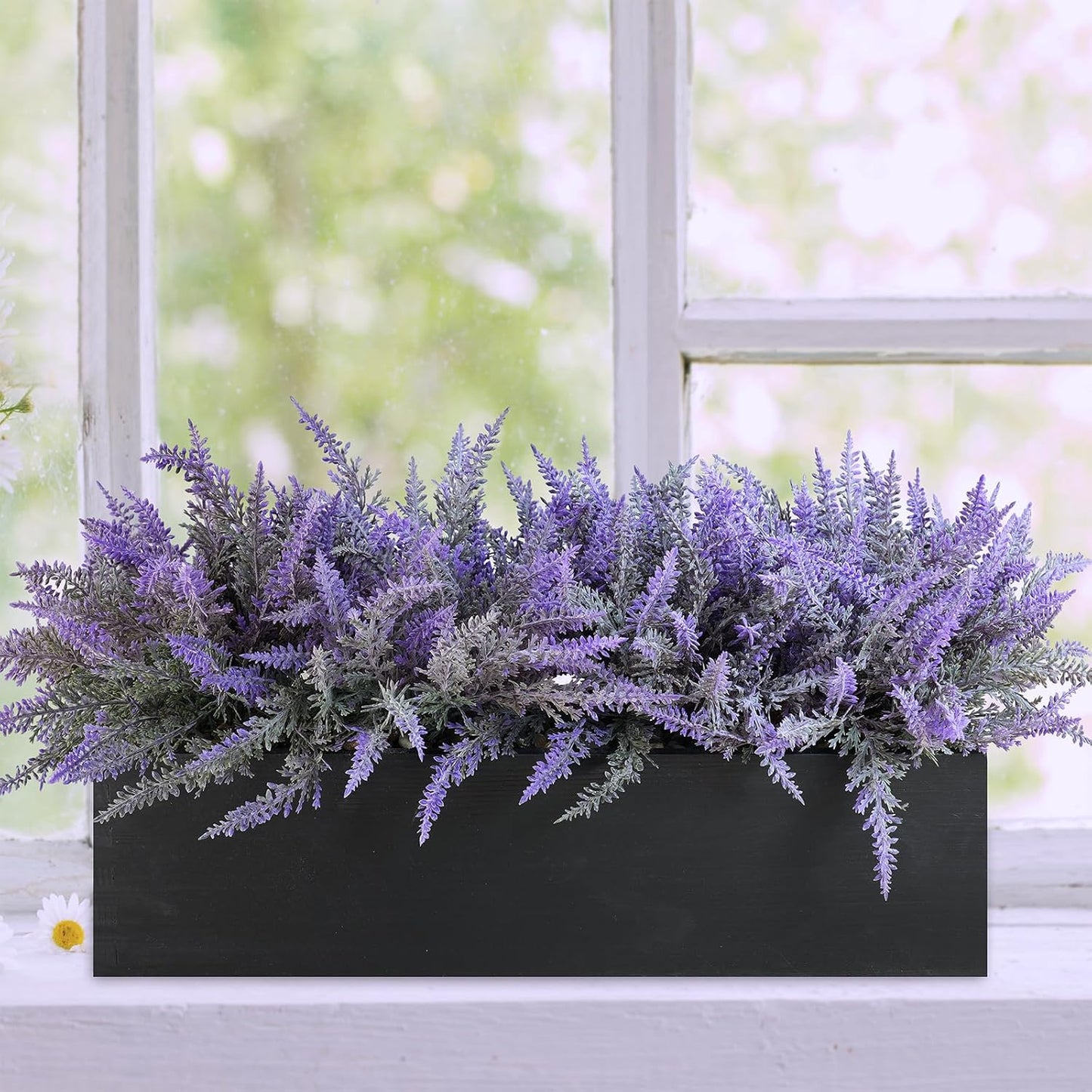 15" Assorted Artificial Succulent Arrangement Assorted Succulents in Rectangular Wooden Planter Faux Potted Plant for Farmhouse Table Centerpiece Windowsill Shelf Desk Mantel Greenery Décor