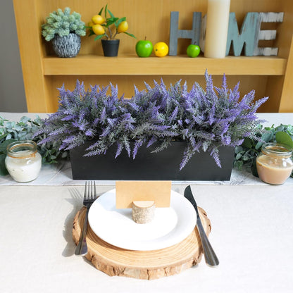 15" Assorted Artificial Succulent Arrangement Assorted Succulents in Rectangular Wooden Planter Faux Potted Plant for Farmhouse Table Centerpiece Windowsill Shelf Desk Mantel Greenery Décor