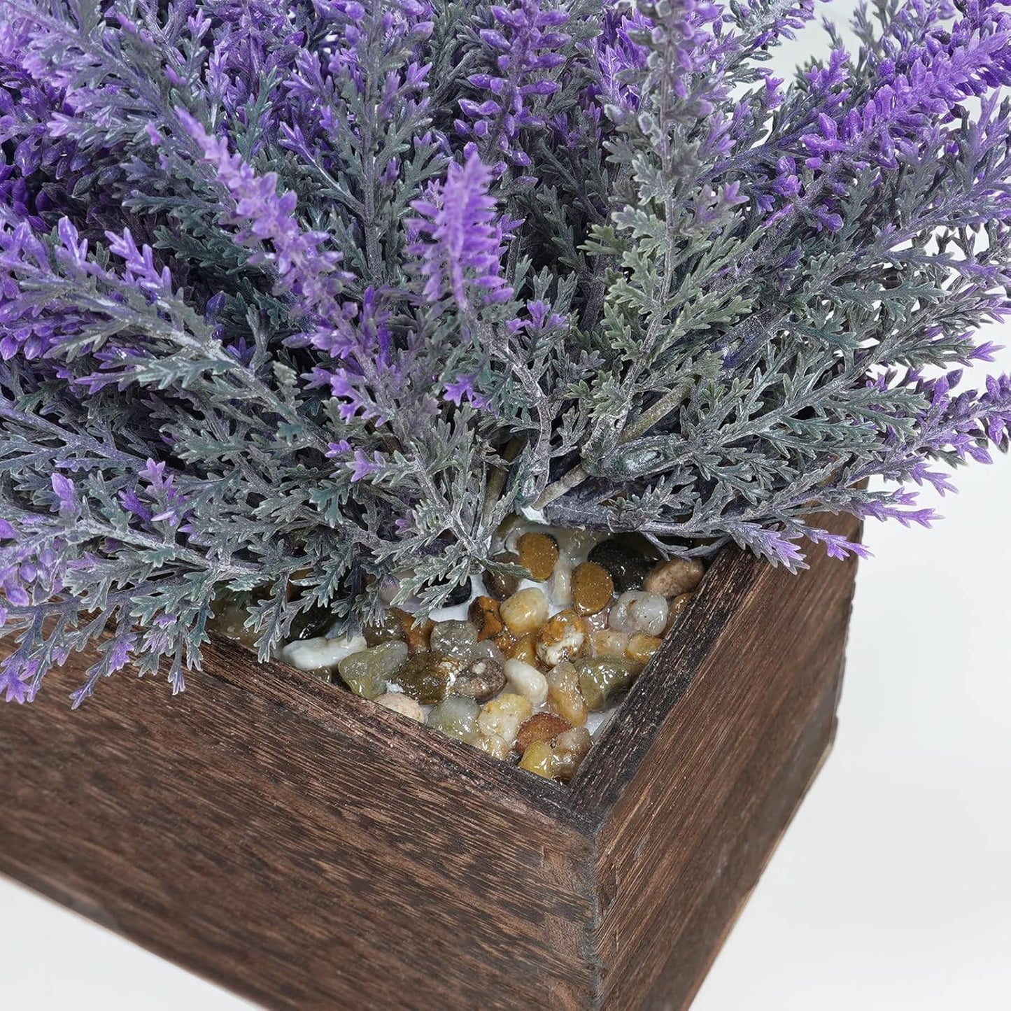 15" Assorted Artificial Succulent Arrangement Assorted Succulents in Rectangular Wooden Planter Faux Potted Plant for Farmhouse Table Centerpiece Windowsill Shelf Desk Mantel Greenery Décor