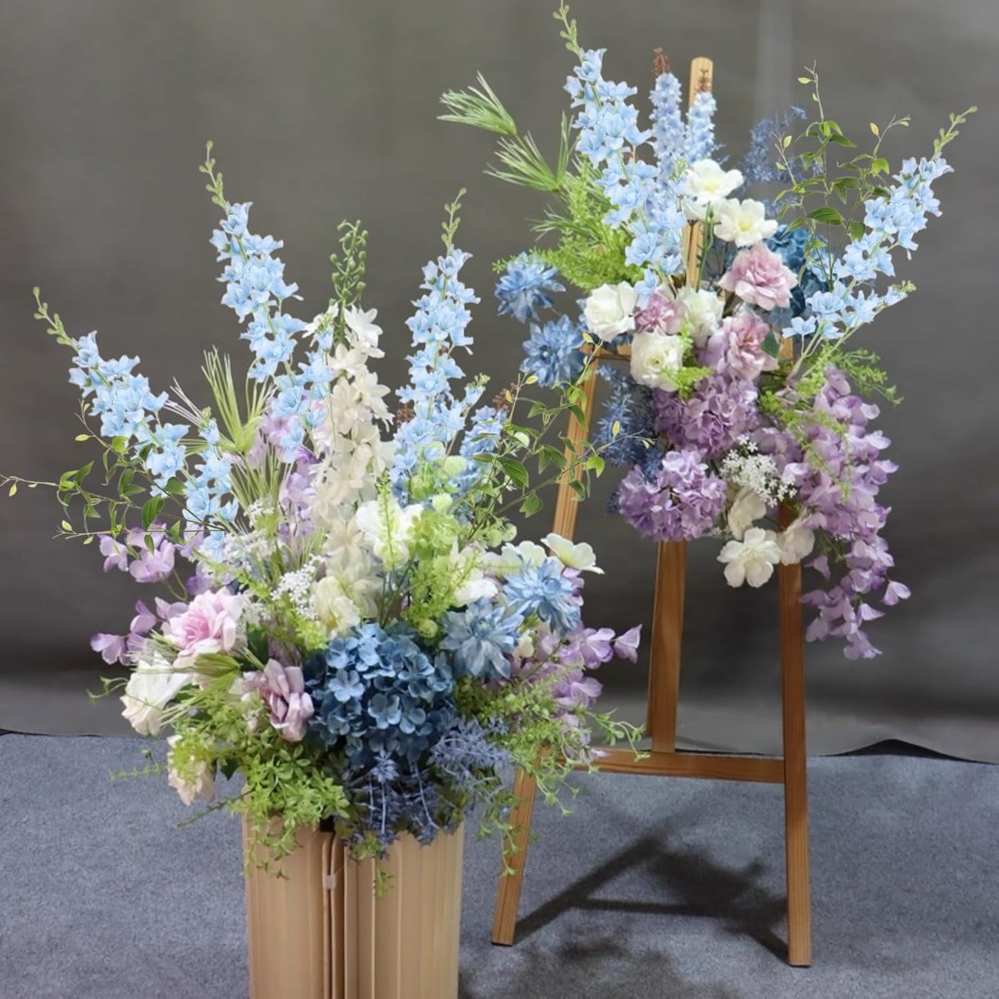 8 pcs White Delphinium Artificial Flowers, 34.25''Artificial Snapdragon Flowers Tall Fake Flowers Silk Flowers Faux Delphinium Bulk for Tall Vase Home Wedding Garden Table Decor (White)