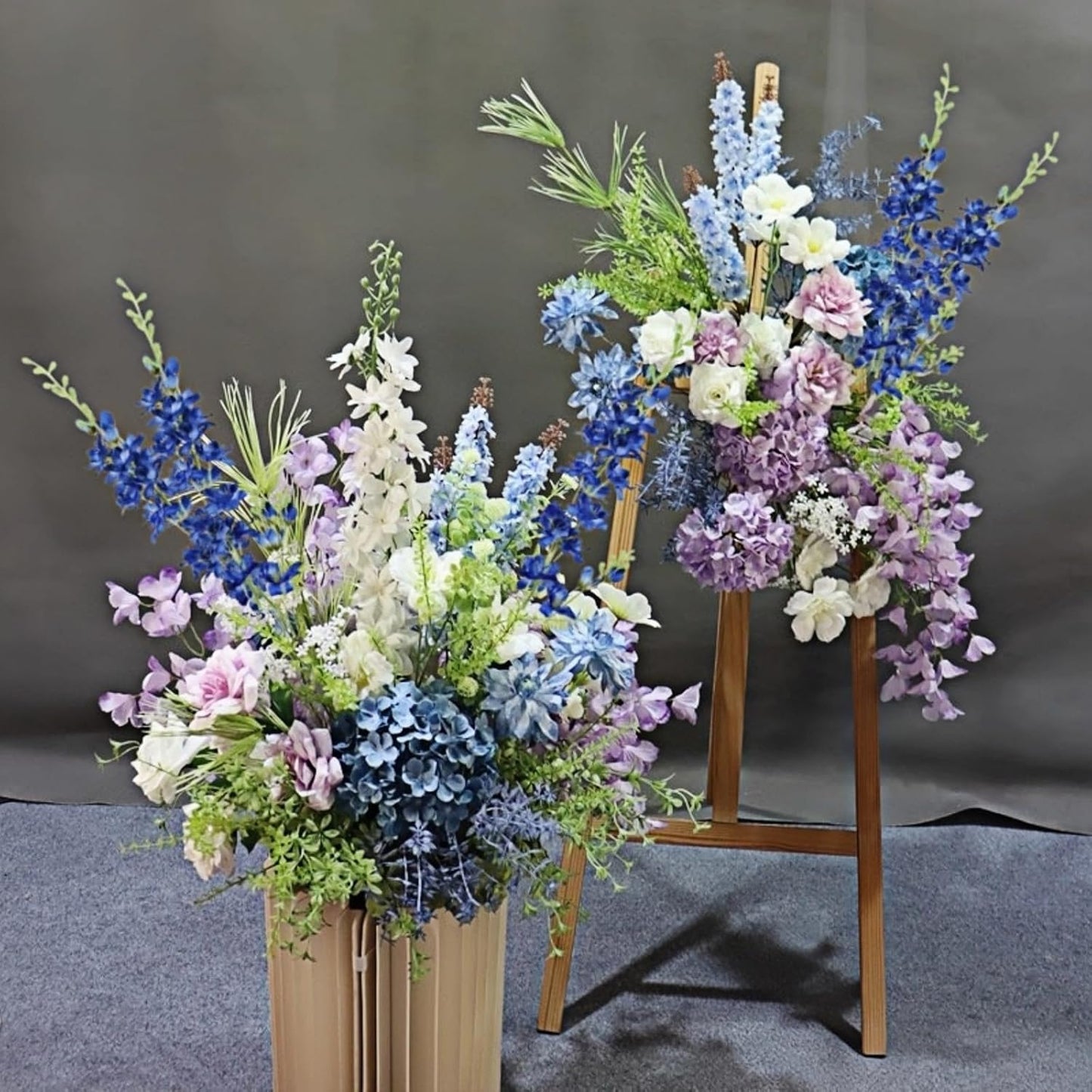8 pcs White Delphinium Artificial Flowers, 34.25''Artificial Snapdragon Flowers Tall Fake Flowers Silk Flowers Faux Delphinium Bulk for Tall Vase Home Wedding Garden Table Decor (White)