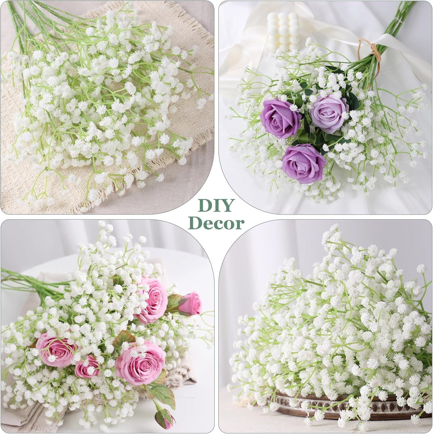 50 PCS Roses Artificial Flowers, Fake Roses with Stem Realistic Blush Silk Rose for DIY Wedding Bouquets Table Centerpieces Arrangements Baby Shower Birthday Home Decor Valentines Day Gift for Her