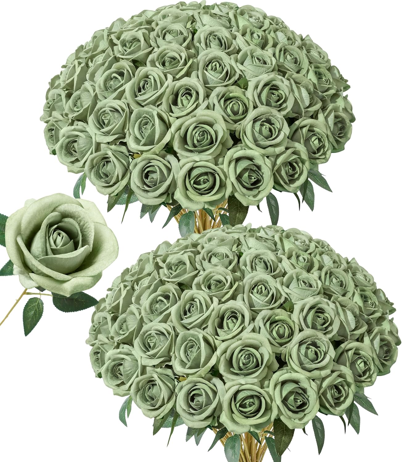 50 PCS Roses Artificial Flowers, Fake Roses with Stem Realistic Blush Silk Rose for DIY Wedding Bouquets Table Centerpieces Arrangements Baby Shower Birthday Home Decor Valentines Day Gift for Her