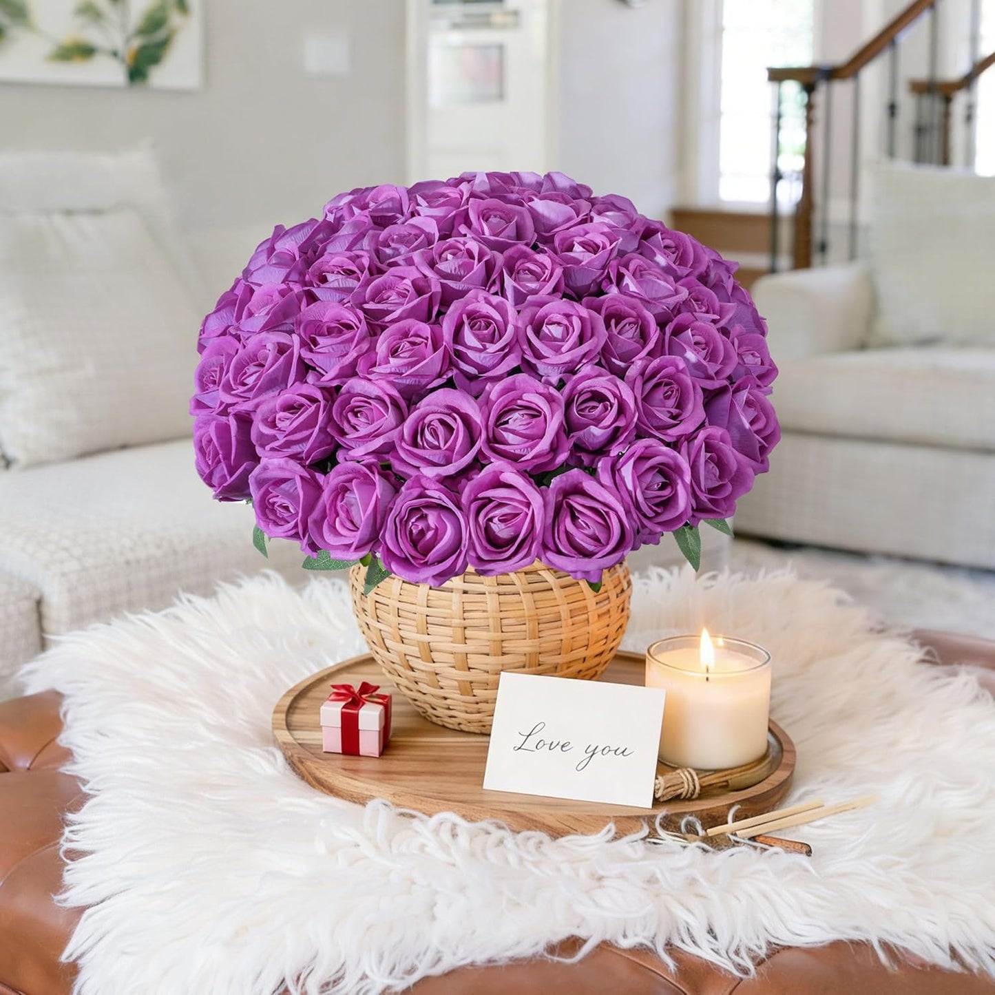50 PCS Roses Artificial Flowers, Fake Roses with Stem Realistic Blush Silk Rose for DIY Wedding Bouquets Table Centerpieces Arrangements Baby Shower Birthday Home Decor Valentines Day Gift for Her