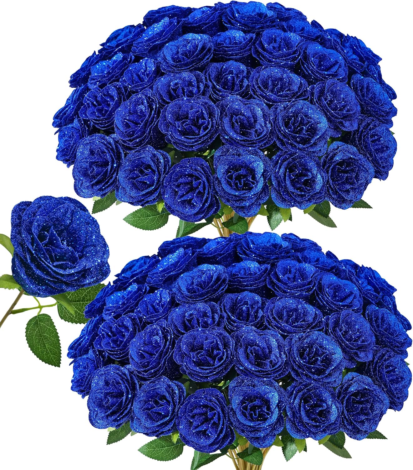 50 PCS Roses Artificial Flowers, Fake Roses with Stem Realistic Blush Silk Rose for DIY Wedding Bouquets Table Centerpieces Arrangements Baby Shower Birthday Home Decor Valentines Day Gift for Her
