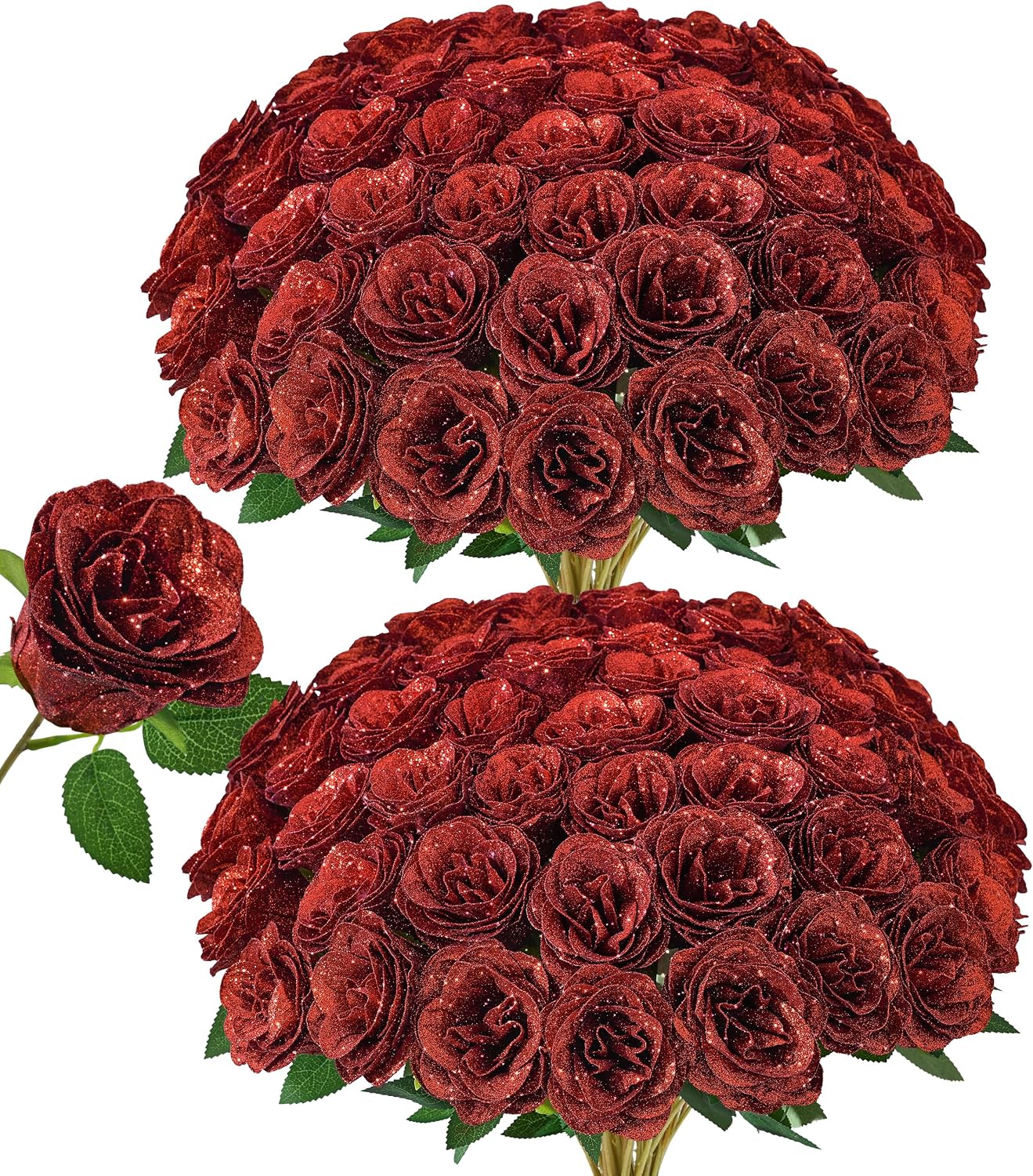 50 PCS Roses Artificial Flowers, Fake Roses with Stem Realistic Blush Silk Rose for DIY Wedding Bouquets Table Centerpieces Arrangements Baby Shower Birthday Home Decor Valentines Day Gift for Her