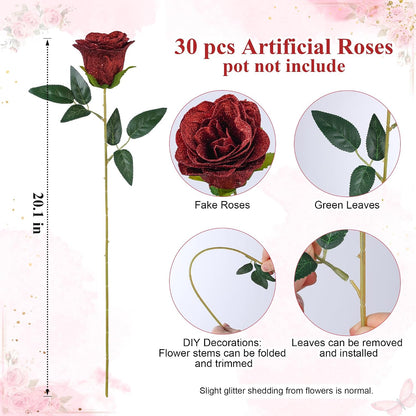 50 PCS Roses Artificial Flowers, Fake Roses with Stem Realistic Blush Silk Rose for DIY Wedding Bouquets Table Centerpieces Arrangements Baby Shower Birthday Home Decor Valentines Day Gift for Her