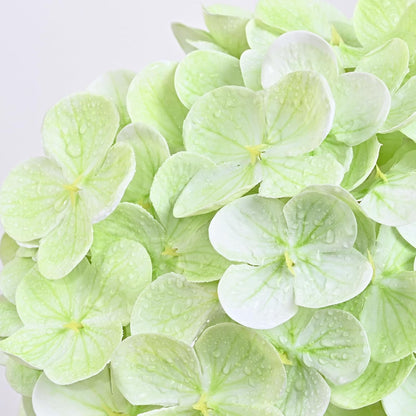 White Hydrangea Artificial Flowers, Real Touch Latex, 4 Pcs | Soft Petals, 19.6-In Flexible Stems, Full Lifelike Blooms, Washable, Home Decor, Wedding Centerpieces, Floral Arrangements