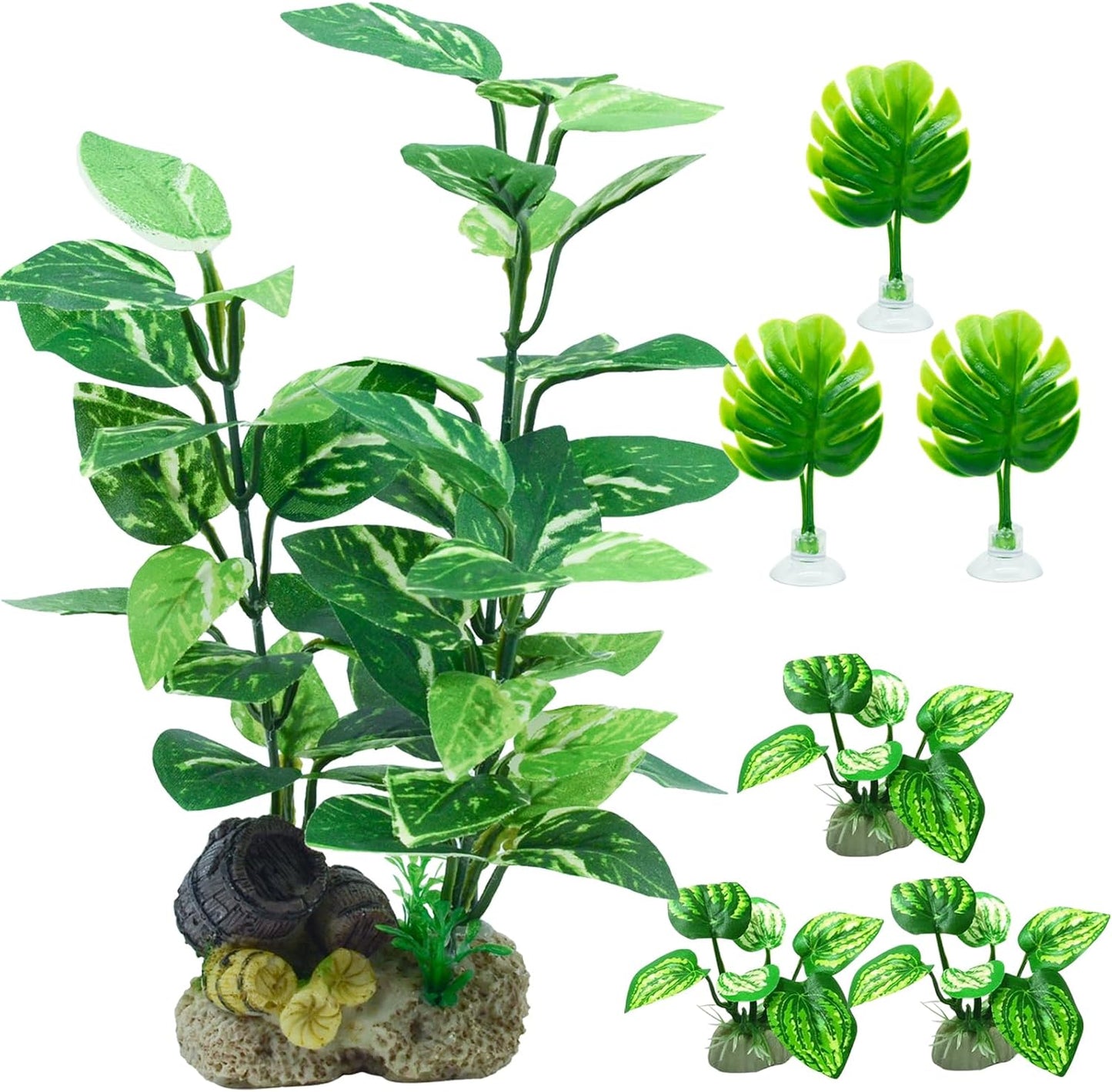 Aquarium Silk Plants for Betta Fish Tank, Aquarium Plant Aquatic Water Grass Foreground Decor，Fish Tank Decorations(4PCS Green Grasses)