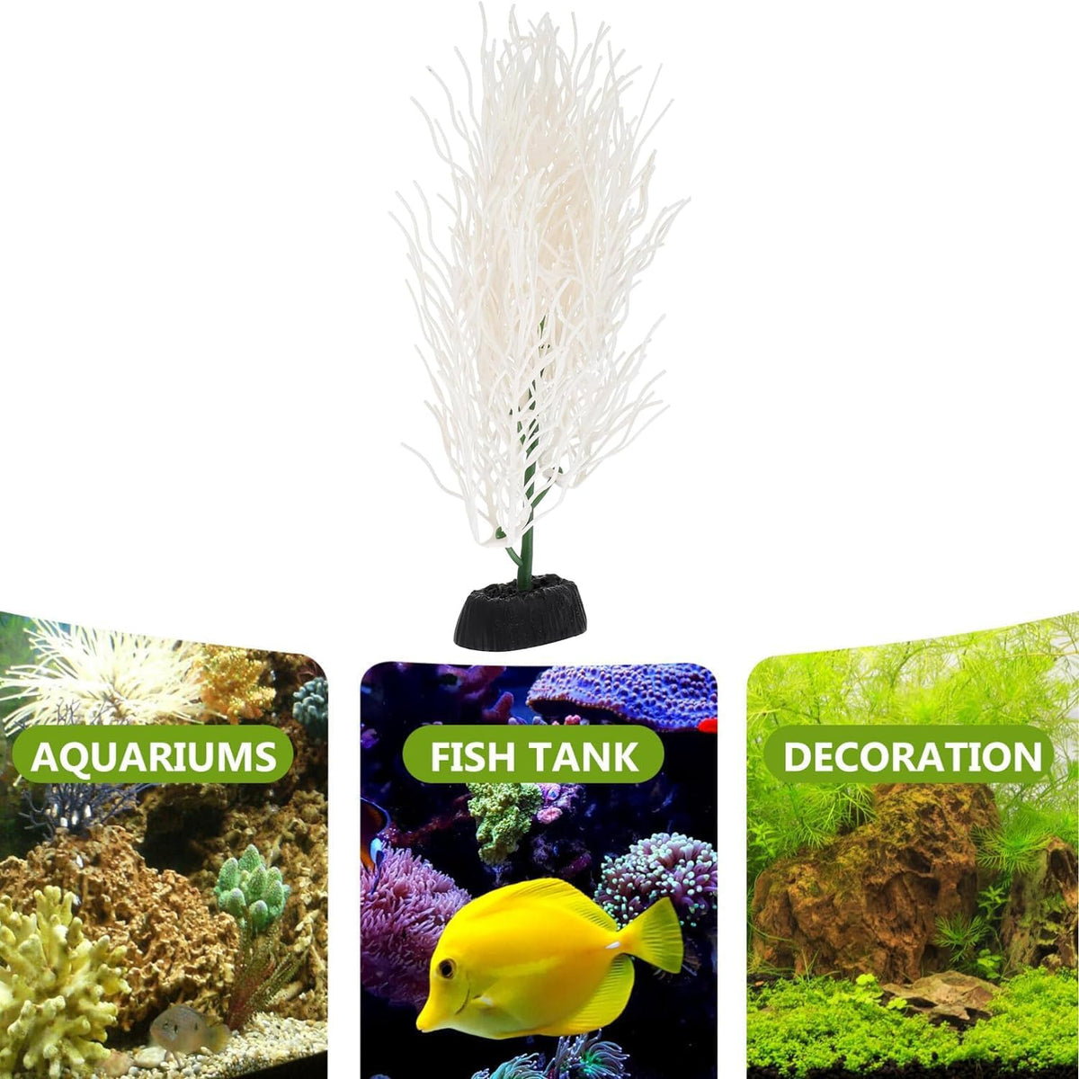 Aquarium Plants Silicone White Fish Tank Decorations Plastic Plants Betta Fish Tank Accessories Aquarium Decor
