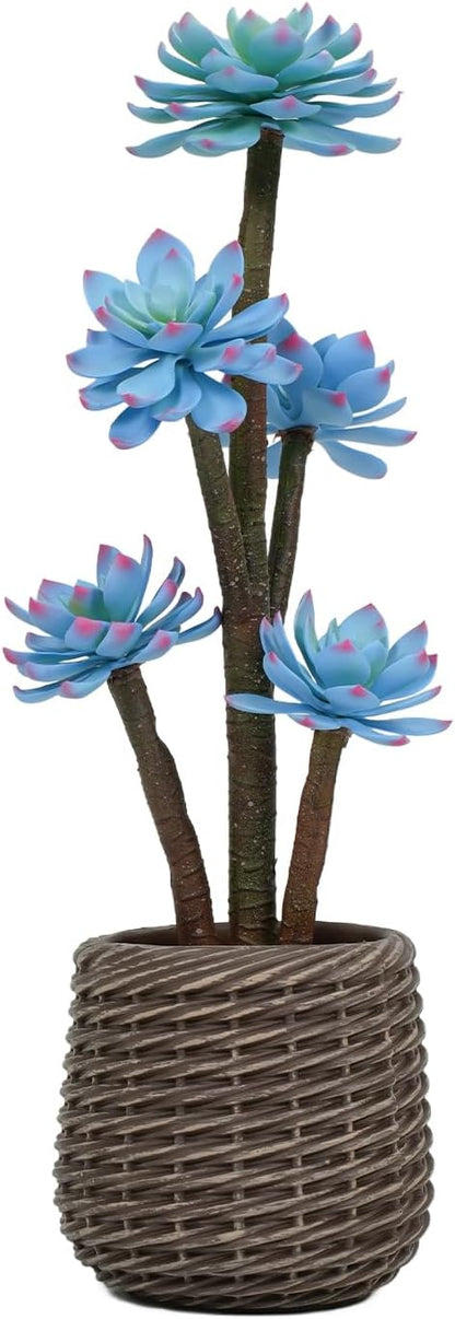 32” Artificial Cactus Plants, Tall Artificial Plants Outdoor, Tall Fake Cacti Plant UV-Resistant in White Pot, Faux Floor Plants for Indoor Home Office Hotel Bedroom Patio Balcony Garden