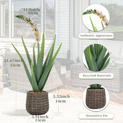 32” Artificial Cactus Plants, Tall Artificial Plants Outdoor, Tall Fake Cacti Plant UV-Resistant in White Pot, Faux Floor Plants for Indoor Home Office Hotel Bedroom Patio Balcony Garden