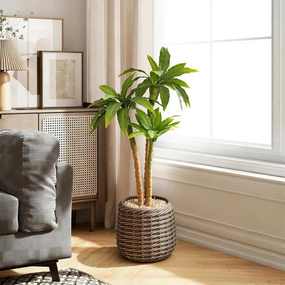 32” Artificial Cactus Plants, Tall Artificial Plants Outdoor, Tall Fake Cacti Plant UV-Resistant in White Pot, Faux Floor Plants for Indoor Home Office Hotel Bedroom Patio Balcony Garden