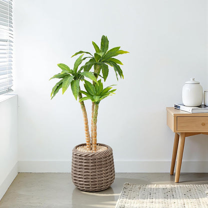 32” Artificial Cactus Plants, Tall Artificial Plants Outdoor, Tall Fake Cacti Plant UV-Resistant in White Pot, Faux Floor Plants for Indoor Home Office Hotel Bedroom Patio Balcony Garden