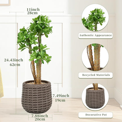 32” Artificial Cactus Plants, Tall Artificial Plants Outdoor, Tall Fake Cacti Plant UV-Resistant in White Pot, Faux Floor Plants for Indoor Home Office Hotel Bedroom Patio Balcony Garden