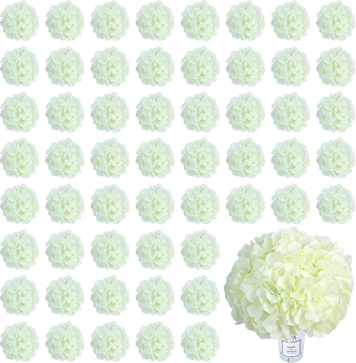 20Pcs Brown Hydrangea Artificial Flowers Bulk Realistic Silk Faux Hydrangea Heads with Stems Fake Flowers for Wedding Table Centerpieces, Arch,Baby Shower,Home,Party DIY Decoration