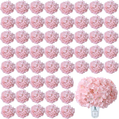 20Pcs Brown Hydrangea Artificial Flowers Bulk Realistic Silk Faux Hydrangea Heads with Stems Fake Flowers for Wedding Table Centerpieces, Arch,Baby Shower,Home,Party DIY Decoration
