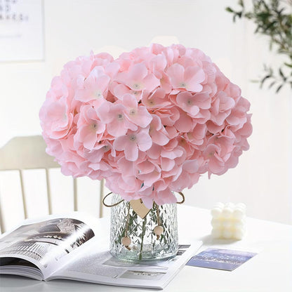 20Pcs Brown Hydrangea Artificial Flowers Bulk Realistic Silk Faux Hydrangea Heads with Stems Fake Flowers for Wedding Table Centerpieces, Arch,Baby Shower,Home,Party DIY Decoration