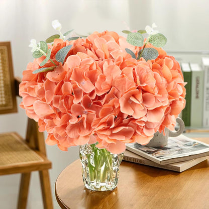 20Pcs Brown Hydrangea Artificial Flowers Bulk Realistic Silk Faux Hydrangea Heads with Stems Fake Flowers for Wedding Table Centerpieces, Arch,Baby Shower,Home,Party DIY Decoration