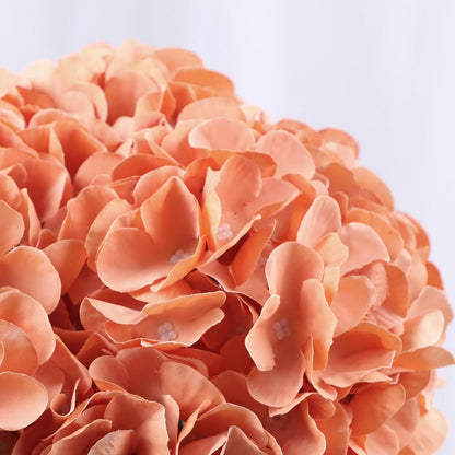 20Pcs Brown Hydrangea Artificial Flowers Bulk Realistic Silk Faux Hydrangea Heads with Stems Fake Flowers for Wedding Table Centerpieces, Arch,Baby Shower,Home,Party DIY Decoration