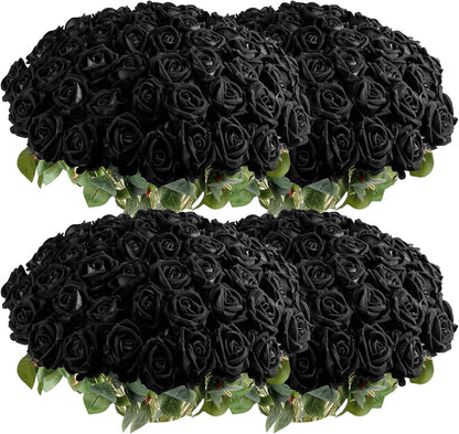 60Pcs Red Roses Artificial Flowers, Velvet Silk Faux Roses, Realistic Red Flowers for Father's Day, Wedding Centerpieces, Cake, Bridal Bouquets, Home Decor, Anniversary, Valentine's Day Decorations