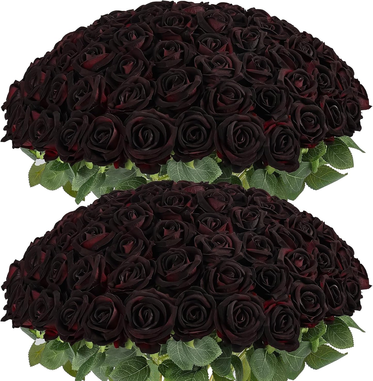 60Pcs Red Roses Artificial Flowers, Velvet Silk Faux Roses, Realistic Red Flowers for Father's Day, Wedding Centerpieces, Cake, Bridal Bouquets, Home Decor, Anniversary, Valentine's Day Decorations