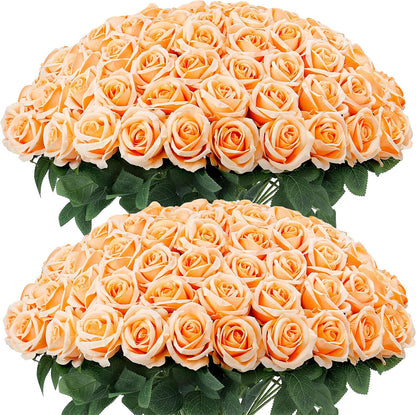 60Pcs Red Roses Artificial Flowers, Velvet Silk Faux Roses, Realistic Red Flowers for Father's Day, Wedding Centerpieces, Cake, Bridal Bouquets, Home Decor, Anniversary, Valentine's Day Decorations