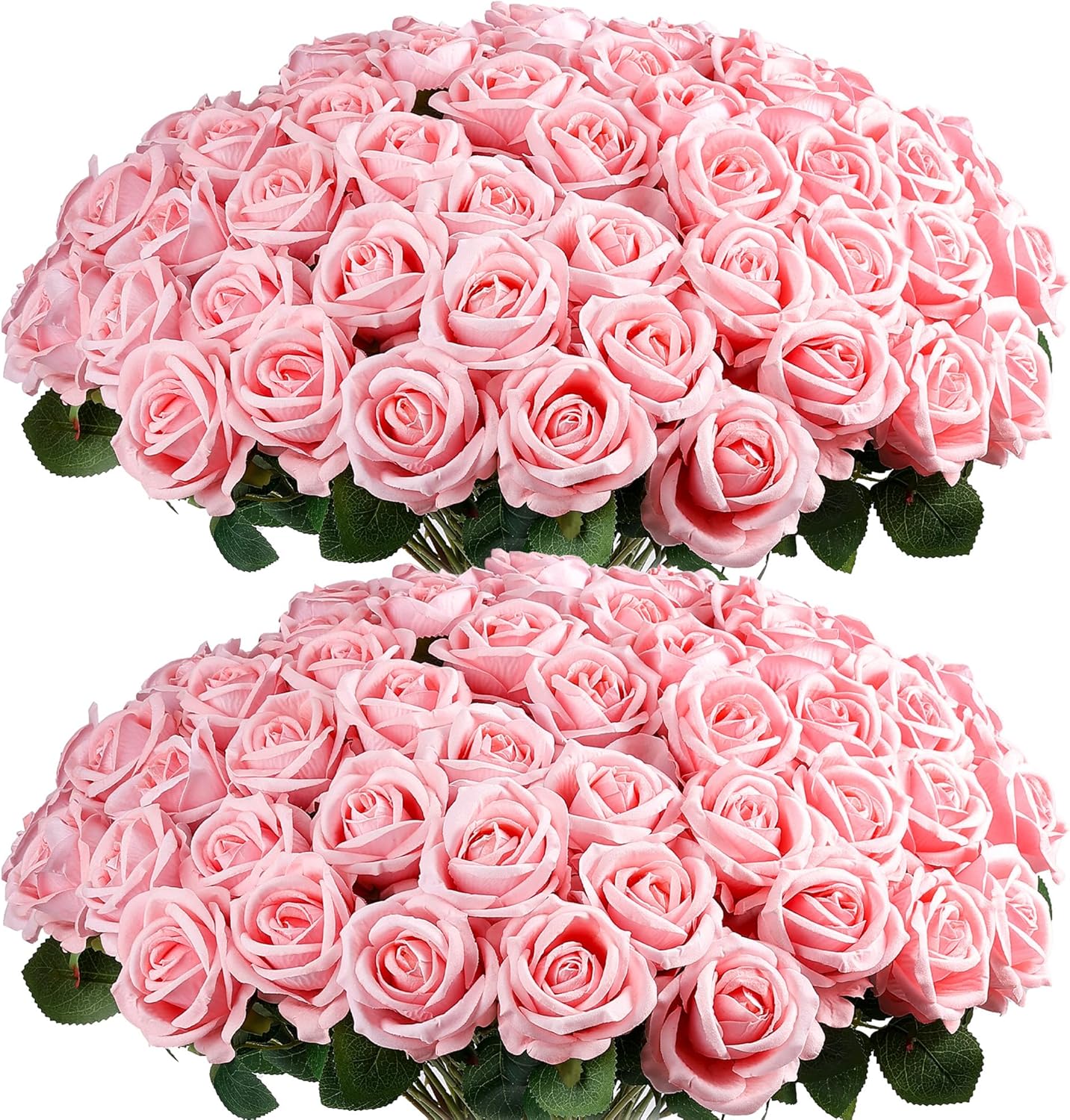 60Pcs Red Roses Artificial Flowers, Velvet Silk Faux Roses, Realistic Red Flowers for Father's Day, Wedding Centerpieces, Cake, Bridal Bouquets, Home Decor, Anniversary, Valentine's Day Decorations