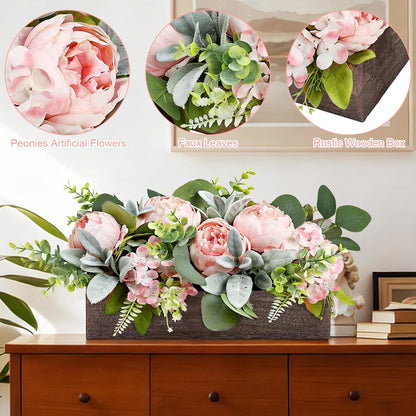 Pre-Made Floral Centerpieces for Dining Table - Pink