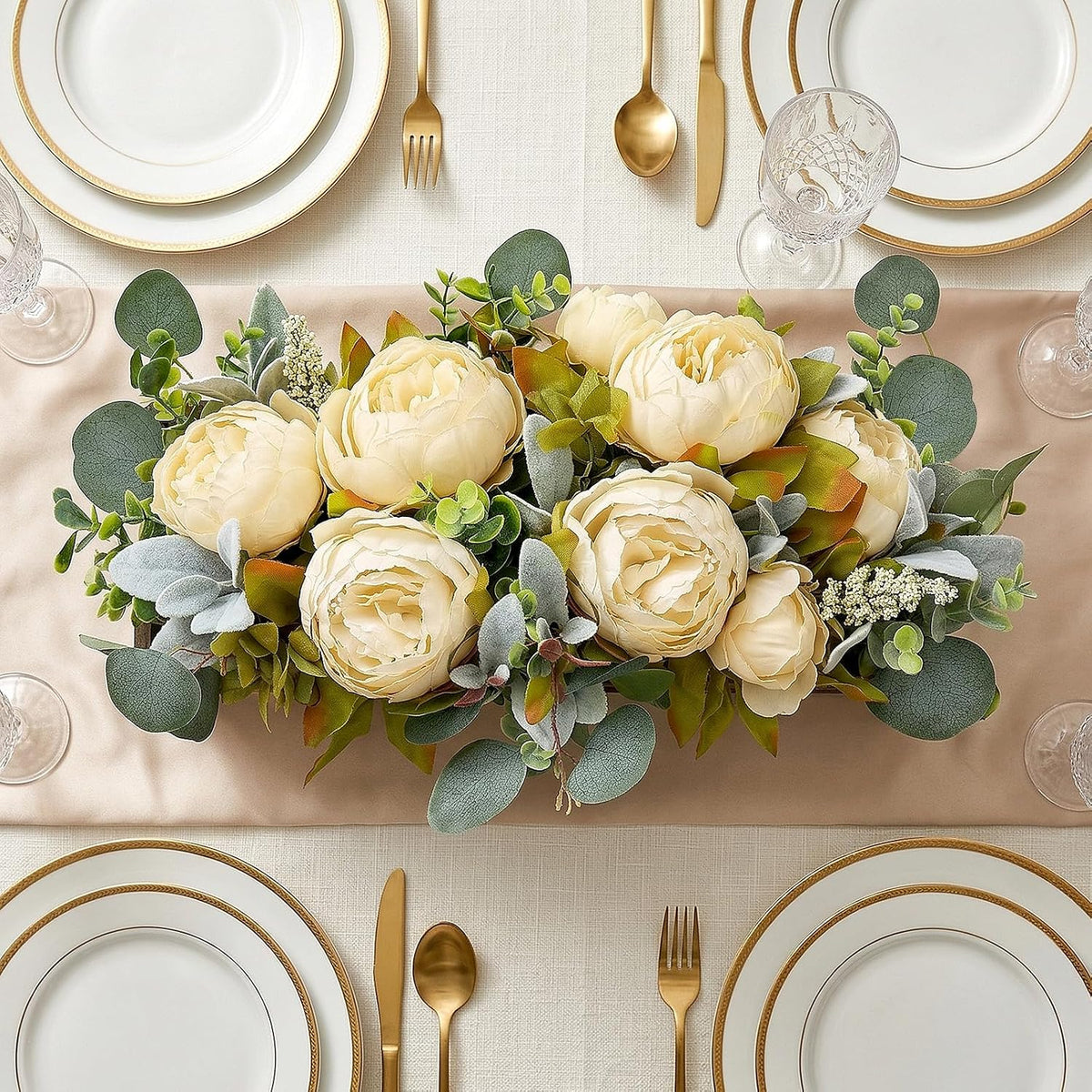 Pre-Made Floral Centerpieces for Dining Table - Pink