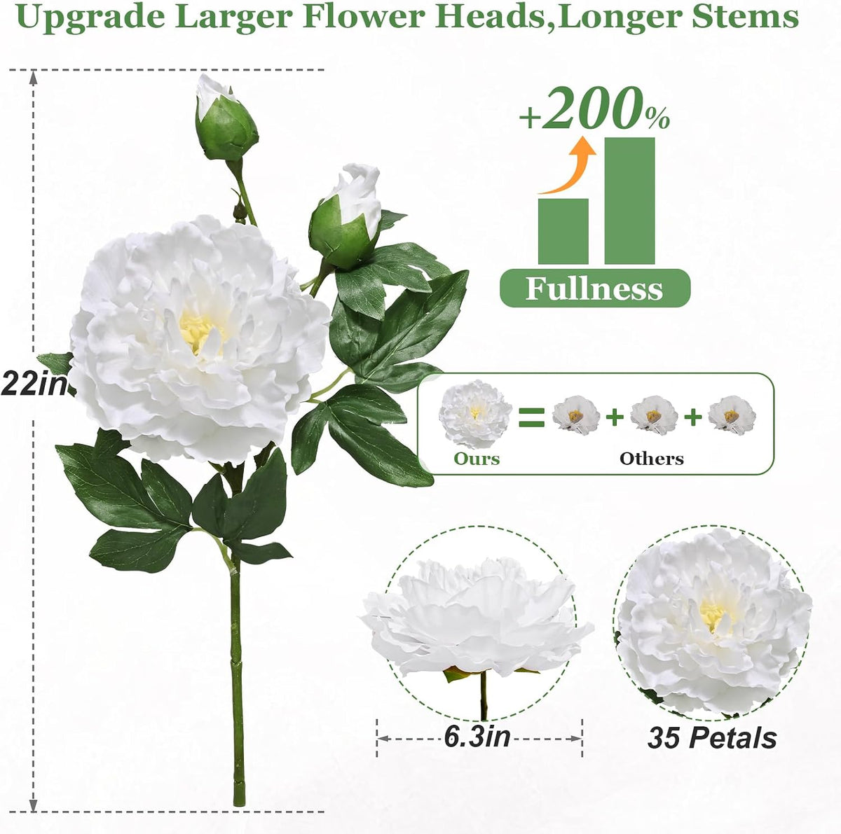 3 Bouquets Peonies Artificial Flowers with 22'' Long Stems, Latex Real Touch Faux Peony Flowers, Fake Peonies Bouquet for Table Centerpieces, Vases Home Wedding Party Decor (Mixed Pink)