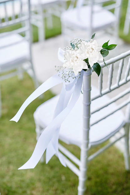 25PCS Gardenia Flowers Artificial 3.15’’ Foam Fake Rose Heads White Faux Gardenia Flowers with Stems for Wedding Bouquet Bridal Shower Party Home Floral Arrangements(White)