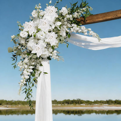 25PCS Gardenia Flowers Artificial 3.15’’ Foam Fake Rose Heads White Faux Gardenia Flowers with Stems for Wedding Bouquet Bridal Shower Party Home Floral Arrangements(White)