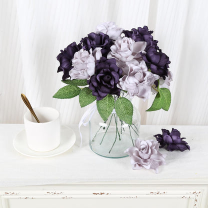 25PCS Gardenia Flowers Artificial 3.15’’ Foam Fake Rose Heads White Faux Gardenia Flowers with Stems for Wedding Bouquet Bridal Shower Party Home Floral Arrangements(White)