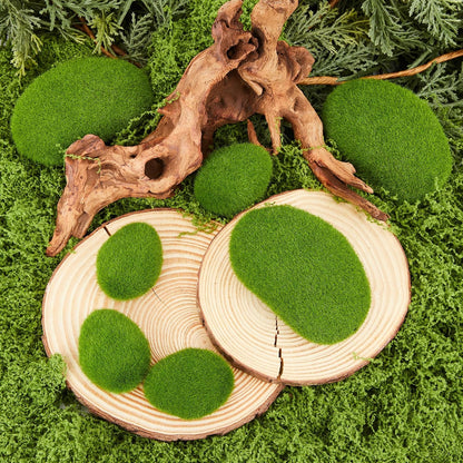 20 PCS Artificial Moss Rocks, 2 Sizes Faux Green Moss Covered Stones, Decorative Moss Rocks for Fairy Gardens, Terrariums, Floral Arrangements, Potted Plants & Crafts