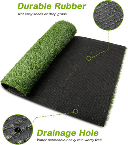 Artificial Grass, Professional Dog Grass Mat, Potty Training Rug and Replacement Turf Outdoor Rug Patio Lawn Decoration, Easy to Clean with Drainage（39.4" x 31.5"）