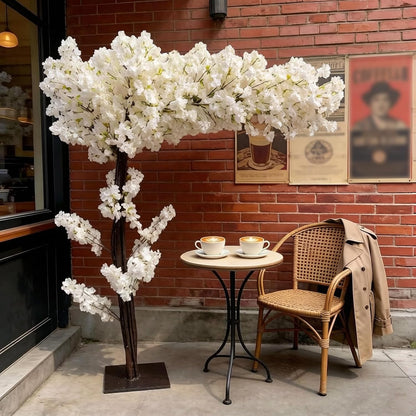 6ft Artificial Cherry Blossom Trees,Faux Cherry Blossom Tree Pink Cherry Blossom Handmade Tree Indoor Outdoor for Wedding Event Party Restaurant,Pink-6x5ft